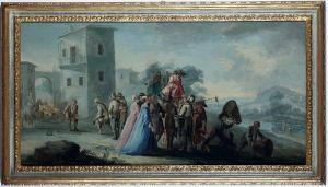 BOLCKMAN Pietro Maurizio 1640-1710,L'arrivo dell\’indovino al villaggio,Cambi IT 2022-06-15