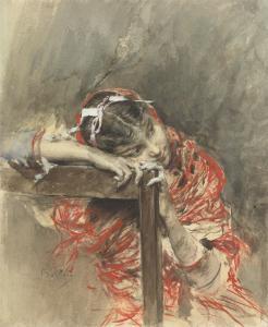BOLDINI Giovanni 1842-1931,A GIRL WEARING A RED SHAWL,Sotheby's GB 2014-05-09