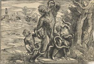 BOLDRINI Niccolo 1510-1570,Caricature du Laocoon - Vénus et Cupidon,Daguerre FR 2022-02-11