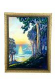 BOLENBAUGH EDWIN 1901-1974,Vibrant scene with trees and seashore.,Garth's US 2011-01-29