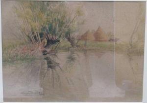 BOLER Cyril 1895-1978,Four rural scenes including a River bank and villa,1947,Cheffins GB 2023-09-07