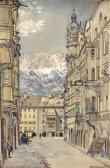 BOLHAR V 1920,"Das Goldene Dachl in Innsbruck mit der Nordkette",Palais Dorotheum AT 2012-04-03