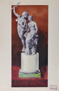 BOLIN Carl Edward 1862-1925,Projet pour une statue de Daphnée et Apollon,Piguet CH 2013-12-09