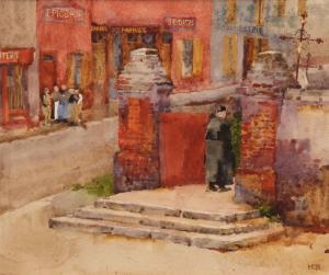 BOLINGBROKE Minna 1857-1939,French Street Scene,Keys GB 2017-05-26