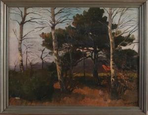BOLINK Bert Henri 1876-1950,Forest view with farmhouse,Twents Veilinghuis NL 2020-10-22