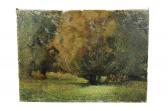 BOLLE César Alphonse 1879-1963,Paesaggio con alberi,1913,Dams Casa d'Aste IT 2023-02-01