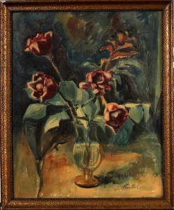 BOLLE French,Vase with roses,1935,Twents Veilinghuis NL 2013-04-19