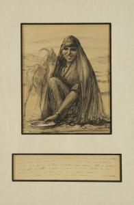 BOLLE Georges Alfred 1887-1959,Portrait d'une bergère tunisienne aux lèvres scari,Ader FR 2014-03-11