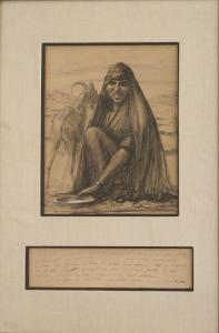 BOLLE Georges Alfred,Portrait d'une bergère tunisienne aux lèvres scari,Kapandji Morhange 2012-11-30