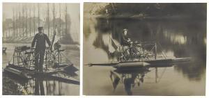 BOLLEE Léon,Léon Bollée sur son bateau à deux flotteurs équilibreurs,1886,Christie's GB 2019-06-03