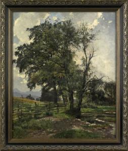 BOLLER Louis, Ludwig 1862-1896,Oil on canvaslandscape,Pook & Pook US 2005-10-28