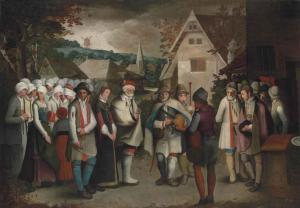 BOLLERY Nicolas 1560-1630,Baullery  A wedding procession through a town,Christie's GB 2014-12-03