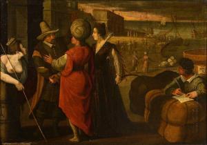 BOLLERY Nicolas 1560-1630,Scène de port,Art Richelieu FR 2018-11-21