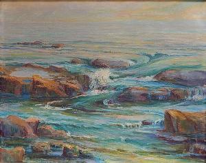 BOLLES Ida Randall 1861-1949,Low Tide Toward Sunset- Laguna Beach,Rachel Davis US 2014-10-25