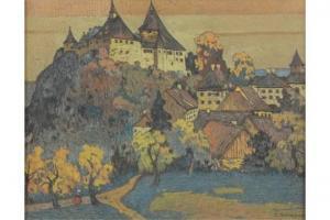 BOLLMANN Emil 1885-1955,Schweizer Stadtansicht,Von Zengen DE 2015-03-20