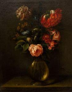 BOLLONGIER Hans 1600-1672,Nature morte au bouquet de fleurs,1635,Marambat-Camper FR 2021-12-09