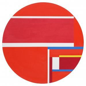 BOLOTOWSKY Ilya 1907-1981,Red Tondo-Tondo in 3 Reds with Yellow Line,1979,Sotheby's GB 2024-03-04