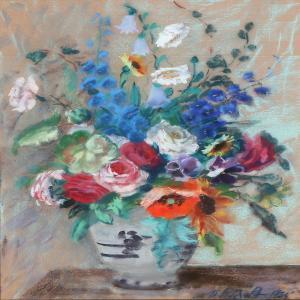 BOLT Niels Peter 1886-1965,Still life with flowers in a vase,1954,Bruun Rasmussen DK 2015-08-30