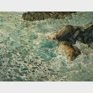 BOLT Ronald 1952,WAVES CRASHING,1976,Waddington's CA 2016-09-22