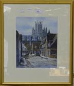 BOLTON Richard M 1950,Ely Cathedral from Newnham Street,Rowley Fine Art Auctioneers GB 2018-03-17