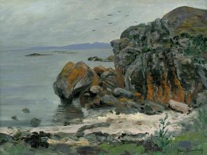 BOMBACH Franz 1857-1933,Schwedische Felsenküste,Galerie Bassenge DE 2012-11-29