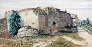 BOMBLED Charles 1862-1927,La porte de Ferracap à Penne,Baron Ribeyre & Associés FR 2014-05-21