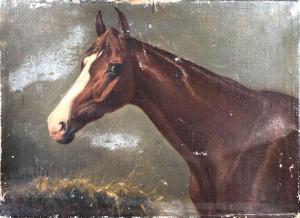 BOMBLED Charles 1862-1927,Portrait de cheval,Saint Germain en Laye encheres-F. Laurent FR 2022-07-02