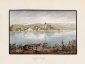 BOMMER J.A,Blick über den Bodensee auf den Ort,1850,Zeller DE 2008-12-04