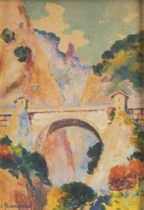 BOMPARD JEAN,Demarcation de la frontiere; le Pont St. Louis-Fro,1929,Sant'Agostino 2022-02-25