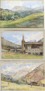 BOMPIANI Roberto 1821-1908,paesaggi di Alagna Valsesia,1897-1901,Bertolami Fine Arts IT 2023-06-23