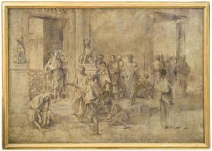 BOMPIANI Roberto 1821-1908,Salutatio matutina. La Sportula (scena romana),Meeting Art IT 2022-05-14