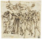 BONACCORSI Piero Giovanni,A group of male figures (recto); A map of the wind,Christie's 2021-10-14
