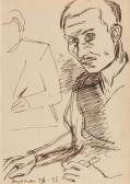 BONADEI Aldo 1906-1974,Autorretrato Desenhando,1945,Escritorio de Arte BR 2022-10-05