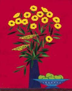 BONAFE Roger 1932,Ombelles et fleurs jaunes,Mainichi Auction JP 2023-07-29