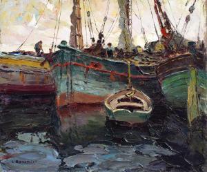 BONAMICI Louis 1878-1966,Fishing boats,Peter Wilson GB 2023-10-12