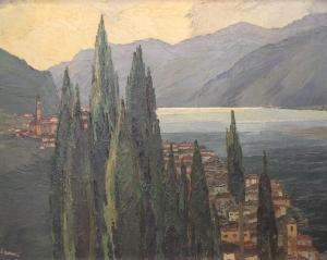 BONAMICI Louis 1878-1966,Vue d'un lac italien,Art Valorem FR 2023-06-07