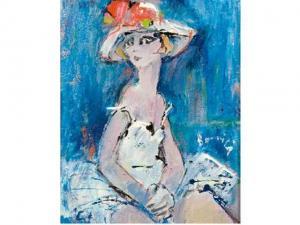 BONAMICI Mario 1912-2002,Femme au chapeau,Julien Debacker FR 2008-12-13