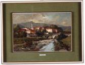 BONANNI A 1900-1900,Paesaggio fluviale,Cambi IT 2022-05-19