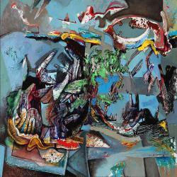 BONANNO Alfio 1947,Untitled painting with things,1975,Bruun Rasmussen DK 2011-12-05