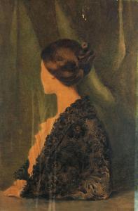 BONAPARTE Mathilde, Princesse 1820-1904,Portrait de femme de profil,De Maigret FR 2022-05-20
