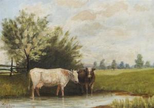 BONAR James King 1864,Cows in Landscape,1893,Hindman US 2008-11-09