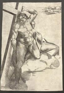 BONASONE Giulio 1498-1580,Saint André tenant sa croix,1546,Eric Caudron FR 2023-02-23