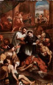 BONATTI Giovanni 1635-1681,San Carlo Borromeo cura gli appestati,1673,Finarte IT 2009-05-28