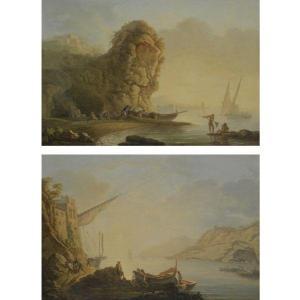 BONAVIA Carlo 1755-1788,A MEDITERRANEAN COASTAL SCENE WITH FIGURES UNLOADI,Sotheby's GB 2010-04-29