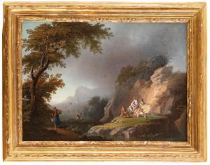 BONAVIA Carlo 1755-1788,Paesaggio fluviale con figure su sponda,Wannenes Art Auctions IT 2023-05-18