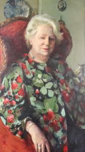 BOND Jane 1939,Portrait of Lady Doreen Mc Intosh wearing pearl ch,1994,Canterbury Auction 2020-10-03