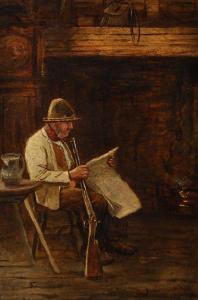 BOND JENNY,A Cottage Interior with a Seated Figure holding a ,1885,John Nicholson GB 2018-09-05