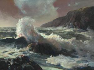 BOND Milton E 1891-1970,Atlantic Morn,1936,John Moran Auctioneers US 2014-10-21