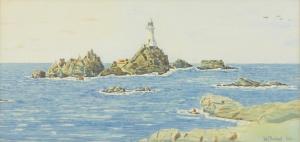 BOND William 1766-1839,Lighthouse, Godrevy, Ireland, St. Ives Bay,Burstow and Hewett GB 2016-04-27