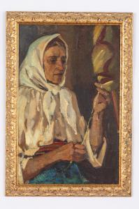 BONDARENKO Svetlana Vladimirovna 1935-1996,La filatrice,Wannenes Art Auctions IT 2023-10-24